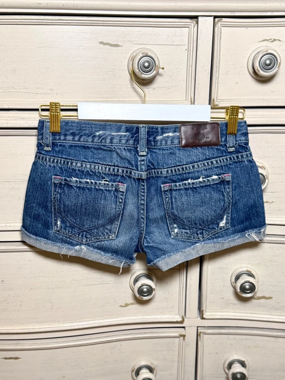 Pink VS Rolled Cuff Denim Shorts - Picture 2 of 5